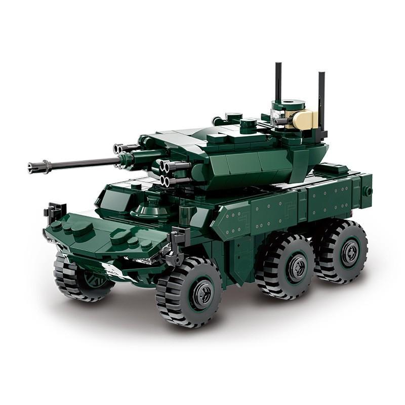 2024 Военная штурмовая машина BOXER XM808 DANA M2 BTR-4 Модель боевой машины пехоты Современные строительные блоки Кирпич Детские игрушки