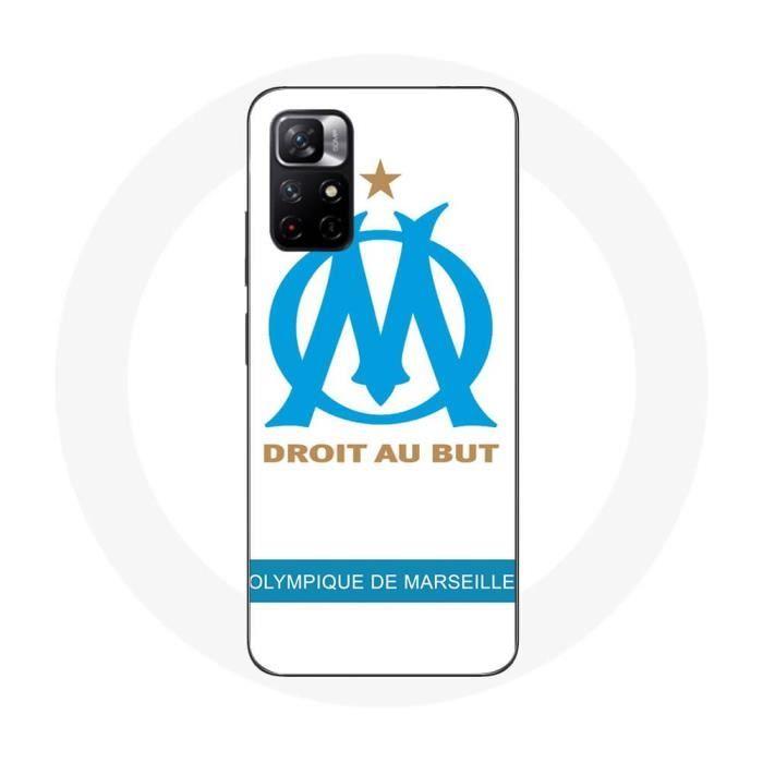 Coque - Maniacase - Redmi Note 11 5G - Logo OM Olympique de Marseille - Souple - Noir/Blanc