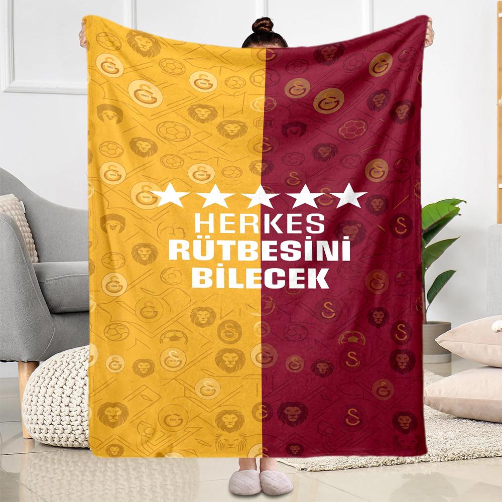 Galatasaray 121 Blanket Soft & Cozy Perfect for Chair Sofa Livingroom Four Seasons Multipurpose Digital Print Best Holiday Gift for Friends Family