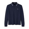 SEPTWOLVES Men's Casual Embroidered Long-Sleeve Polo Shirt