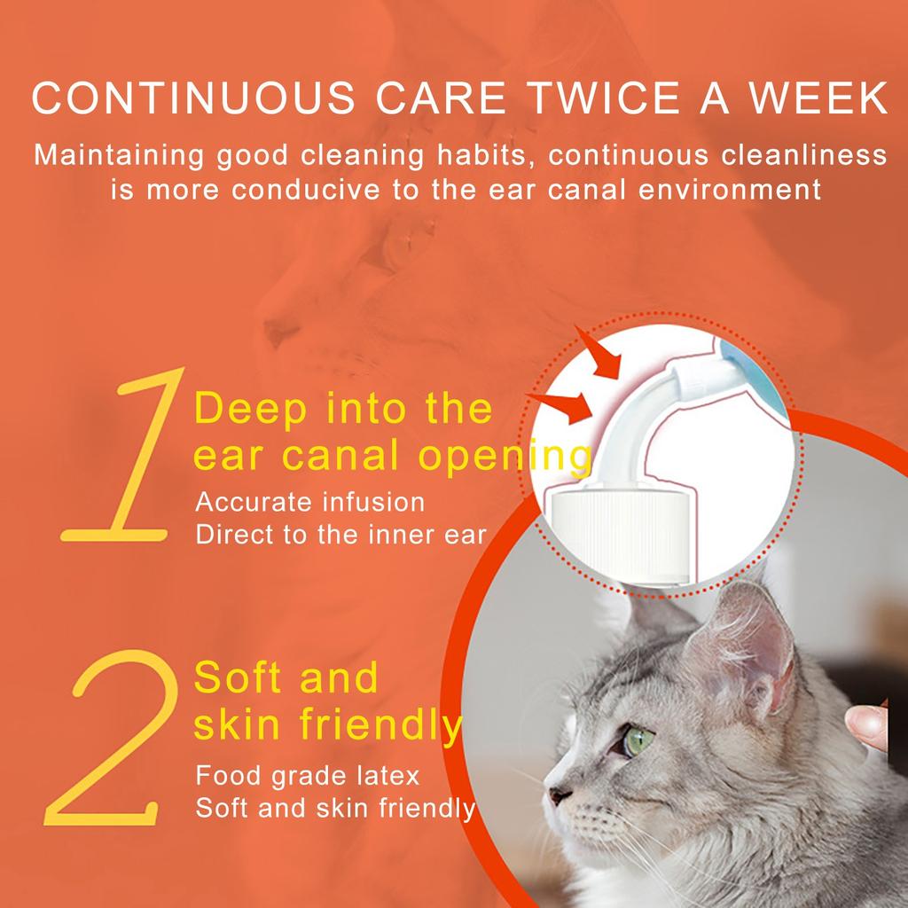 Средство для чистки ушей кошек Средство для чистки ушей собак Средство для удаления ушных клещей для кошек и собак Капли для ушей для чистки ушей 50 мл
