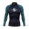 Mens UV Protection Rash Guard Long Sleeve Swim Shirt Snorkeling Diving Surfing Water Sports