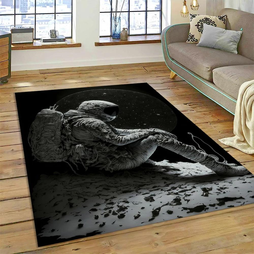 Астронавт Вселенная Космонавт Космос Мультяшный Ковер Коврик для Дома Гостиная Спальня Диван Придверный Коврик Декор, Детский Ковер Нескользящий