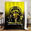 Malaysia Football Team printed Flannel blanket for bedroom, living room, sofa, and nap