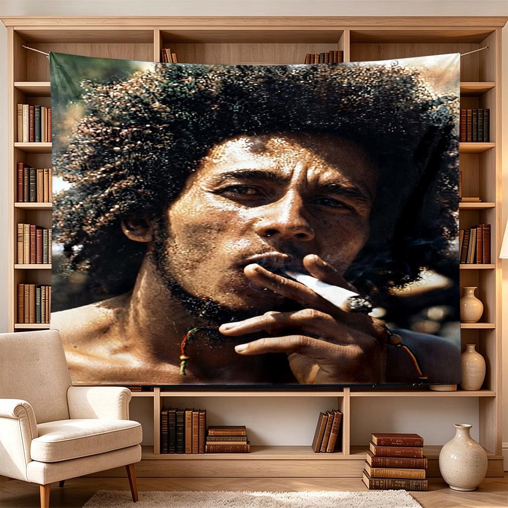 Bob Marley Reggae Guitar Legend Decorative Wall-Hanging Tapestry, Home Ornament for Living Room,Dorm and Fan Parties,Multi-style,celebrities,cartoons,