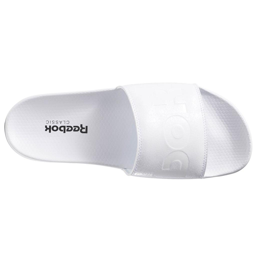 Reebok Classic Slide Soft Sole Simple Comfortable Flat Sports Rubber Sole Slide Sandals Unisex Sandals Pure-White DV3697