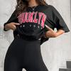 Summer Women T Shirt 1898 Brooklyn York Letter Print Tops Tee Black Female T-shirt 90s Graphic Tee Female Cute Tops Y2k Tee