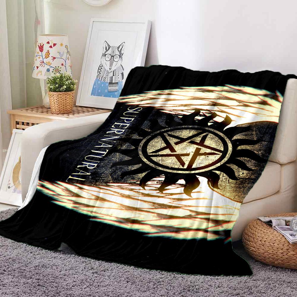 Supernatural Wings Flannel Blanket Throw Blanket Soft Warm Sofa Bed Camping Car home Decor Unique Christmas Gift C930554