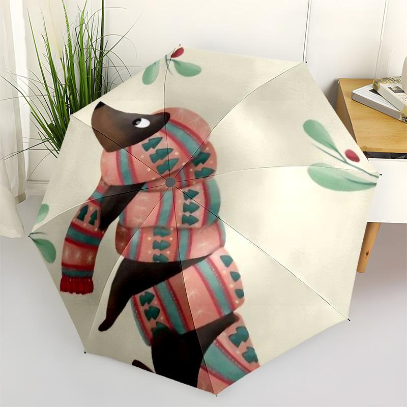 1PC Winter Animal Automatic Folding Umbrella Automatic Open/Close, Automatic Folding, 8-Rib Durable Frame, Portable Travel Umbrella 747