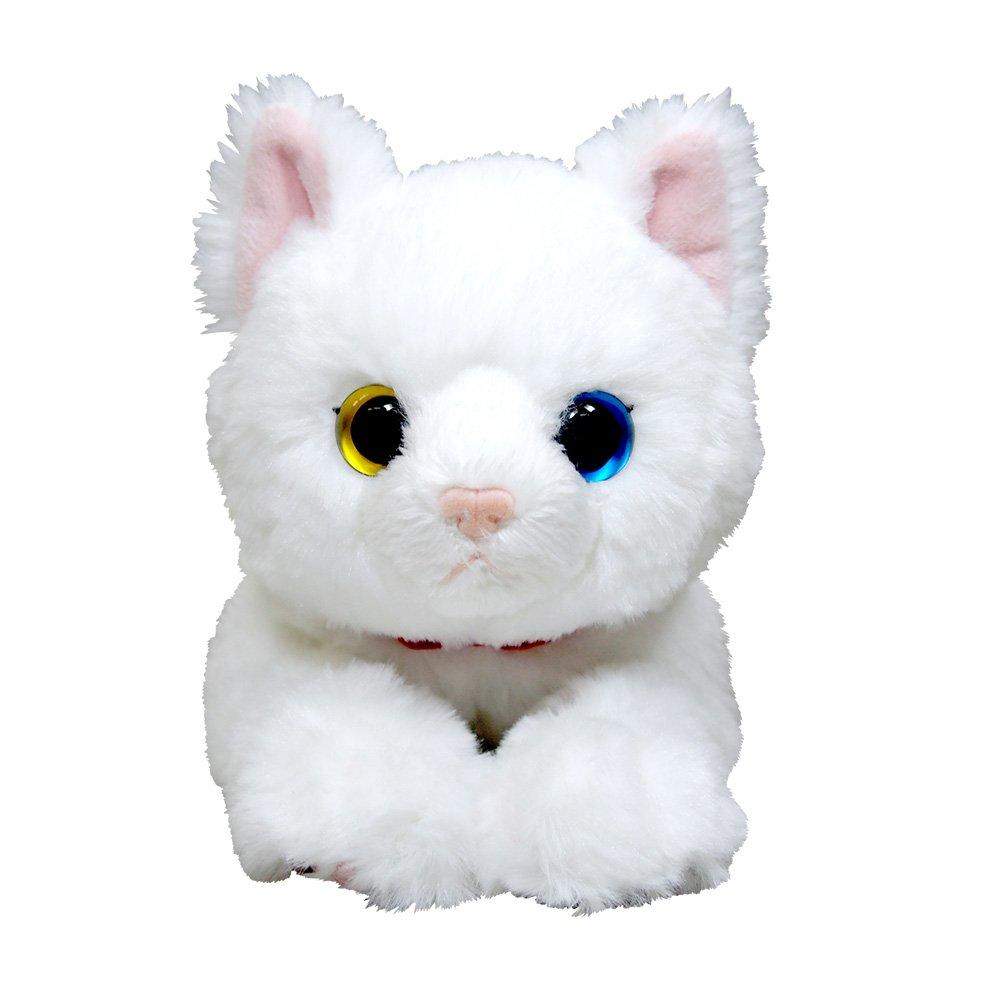 Плюшевая игрушка-кошка Sun Lemon Lap Cat Маленькая белая с разными глазами