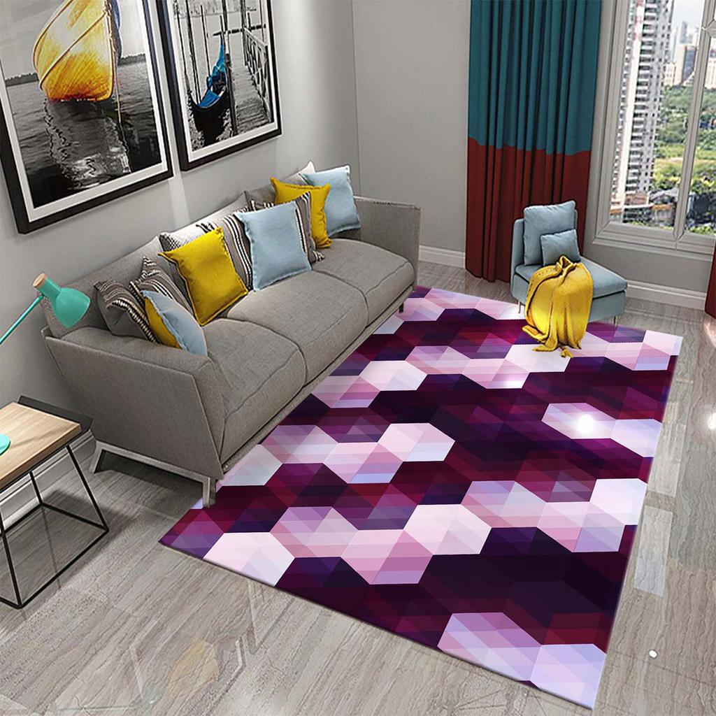 Черный 3D сотовый ковер с абстрактным геометрическим ковриком для мужчин-подростков, художественные коврики с пространственной геометрией, декор для спальни, гостиной, напольный коврик