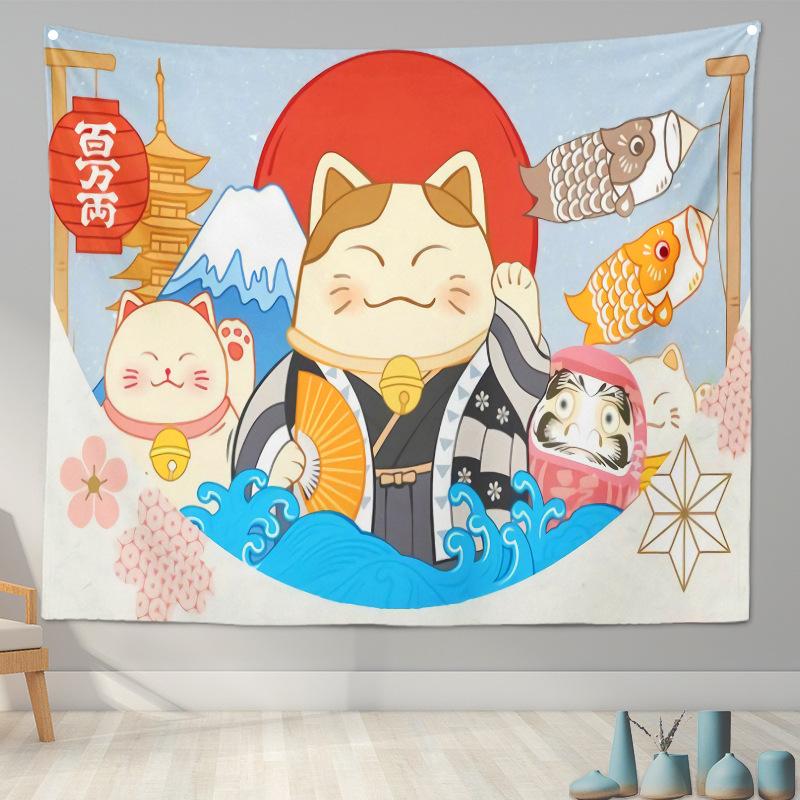 Украшение дома Японский гобелен Укиё-э Канагава Прибой Подвесная ткань Винный магазин Живопись