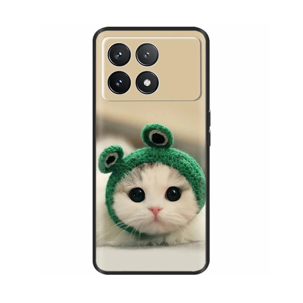 Для Xiaomi Poco F6 Pro Чехол Крышка Для Xiaomi Poco F6 Pro 5G Чехол для телефона Крутой Милый Мягкий Гладкий Жидкий Силикон Fundas Ракушки