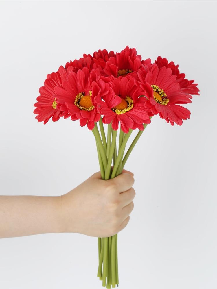 12 шт. 30 см Искусственные цветы Хризантема Гербера Маргаритка Цветы для дома Свадебная вечеринка Балкон Декор