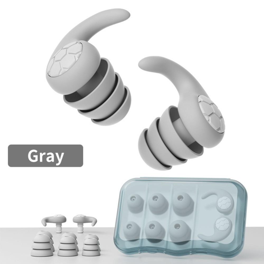 1 Set Ear Protection Sleep Noise Reduction Earplug Waterproof P Silicone Ear Plug Sleeping