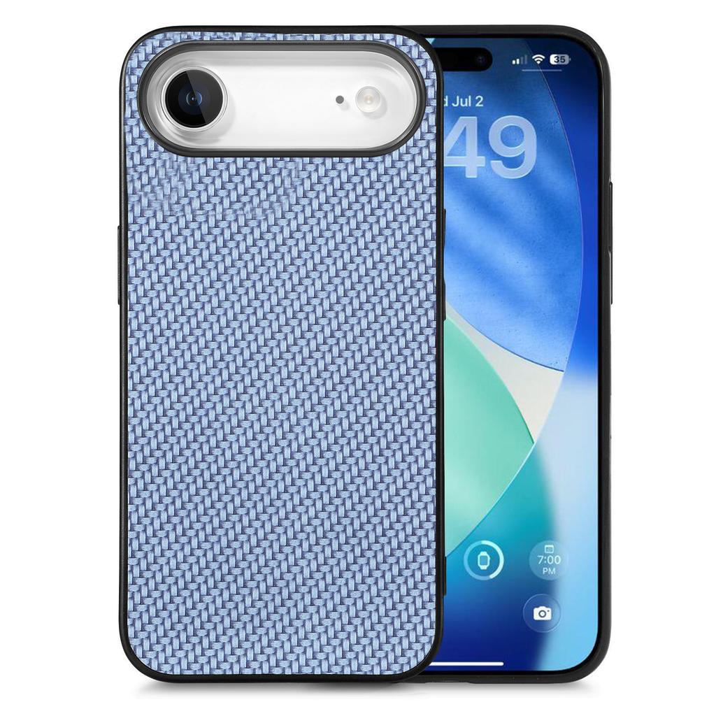 For iPhone Air Case Carbon Fiber Texture PU+PC+TPU Phone Back Cover