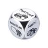 Date Idea Decider Dice Portable Stainless Steel Adults Couple Decision Dice 6 Sides Food Takeaway Decision Dice Girlfriend Boyfriend Gift