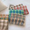 6-Color 2024 Autumn And Winter New England Plaid Warm Windproof High-End Temperament Scarf For Women