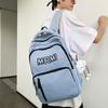 Школьный рюкзак для школьников средней школы, студенческий стиль, мужской рюкзак с буквенным принтом, женский рюкзак большой емкости