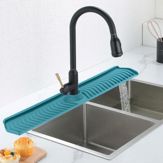 Faucet Drain Pad Easy Installation Convenient Silicone Sink Faucet Drip Catcher Tray for Home Kitchen