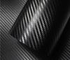 IlMondoMall 3D Carbon Fiber Realistic Carbon Fiber Look Sticker with Air Vent Grooves Sheet, (152x035, Black)