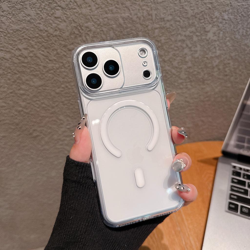 Для IPhone 17 Promax Кристально прозрачный чехол для телефона N52 Магнитный для Apple 16 Интегрированный чехол с кнопкой камеры