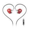 HIDIZS HiFi Wired Equipped with 2pin Connector Red MS1-Galaxy Earphones, 1DD, 0.78mm Recable, (with Microphone)