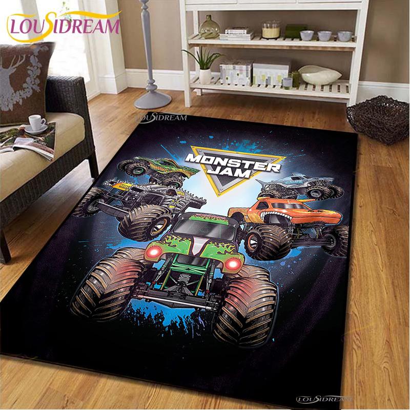 Ковер Monster Jam Truck для гостиной, спальни, коврик для кухни, детской, нескользящий коврик для пола, ковер-подарок на день рождения, реквизит для фотосъемки
