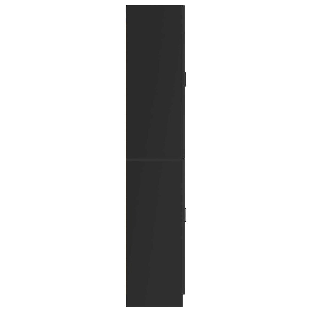 Cabinet Set 2 pcs Black Particleboard