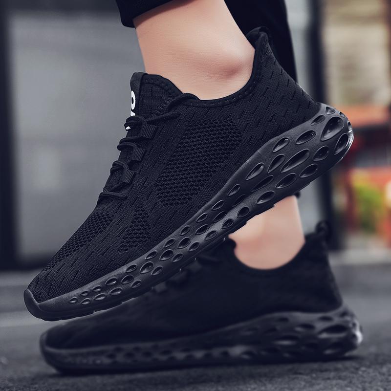 Men Shoes Fashion Ultra Light Men Casual Shoes Sports Tenis Masculino Breathable Man Walking Sneakers Flying Weave Soft Lace Up