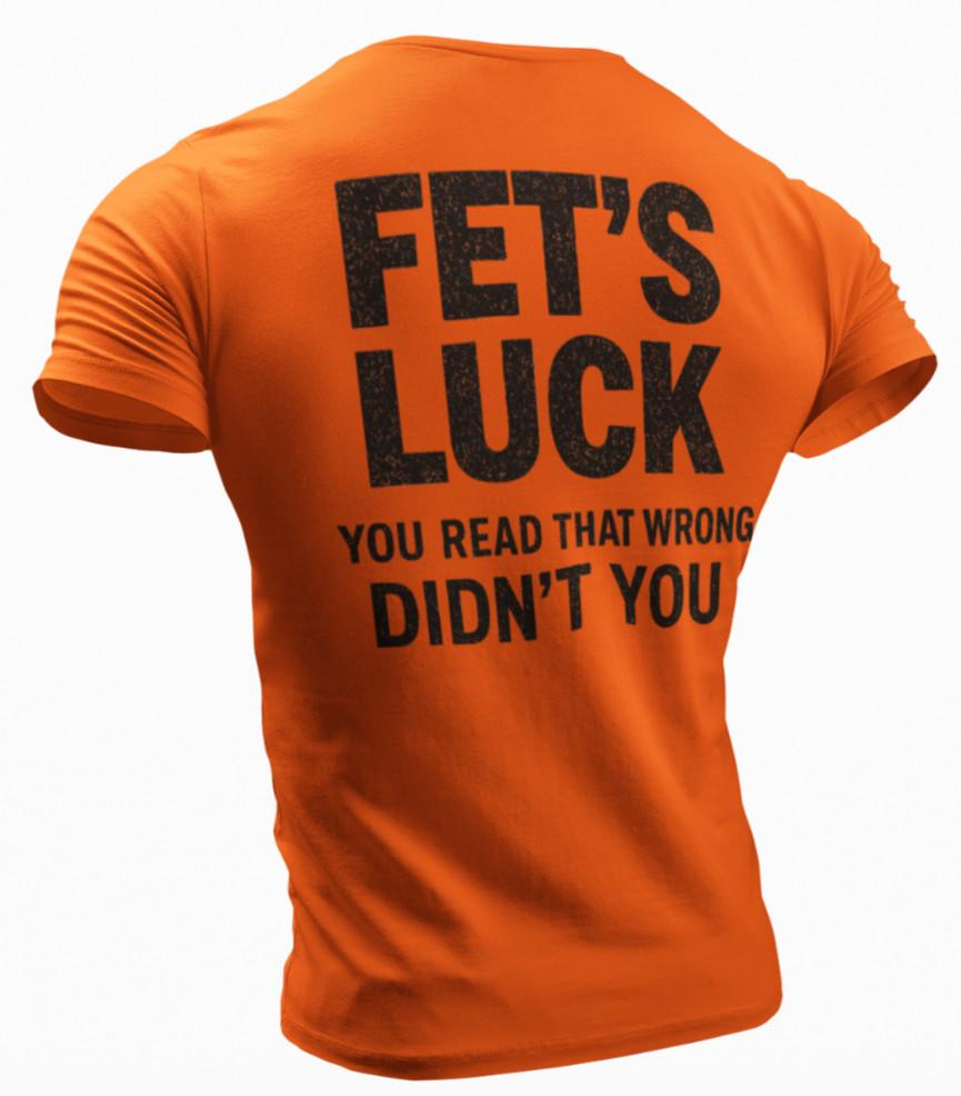 Футболка Fets Luck You Read That Wrong • Забавная футболка с юмором из-за опечатки • Саркастичный графический принт