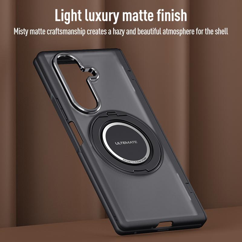Матовый Frosted чехол для Samsung Galaxy Z Fold8 Ultra/Fold 8 Ultra/360 Вращающийся магнитный держатель Ремешок для руки Со стеклянной защитой экрана