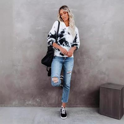 Женские модные топы, Женские свободные свитшоты