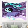 Dandys World Astro Wall Hanging Tapestry  Dream Big with Astro Vibrant Purple  Blue Design HighQuality Polyester Fabric
