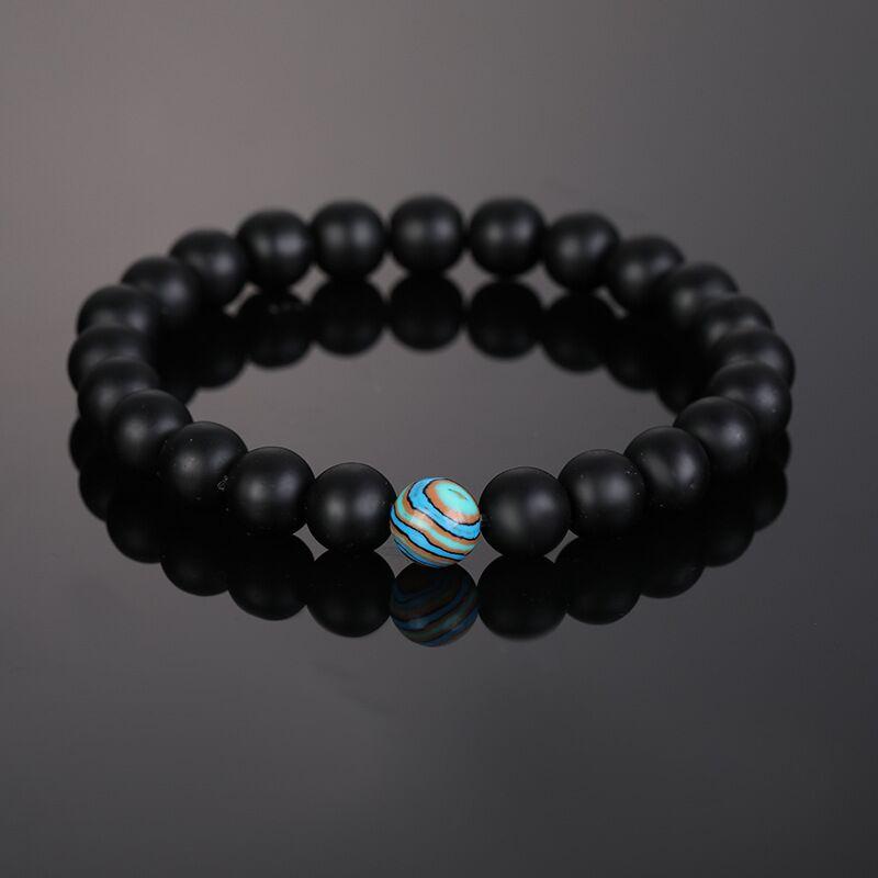 Модный женский браслет из натурального камня, цветной браслет из бисера, эластичные браслеты, энергетическая йога, украшения ручной работы