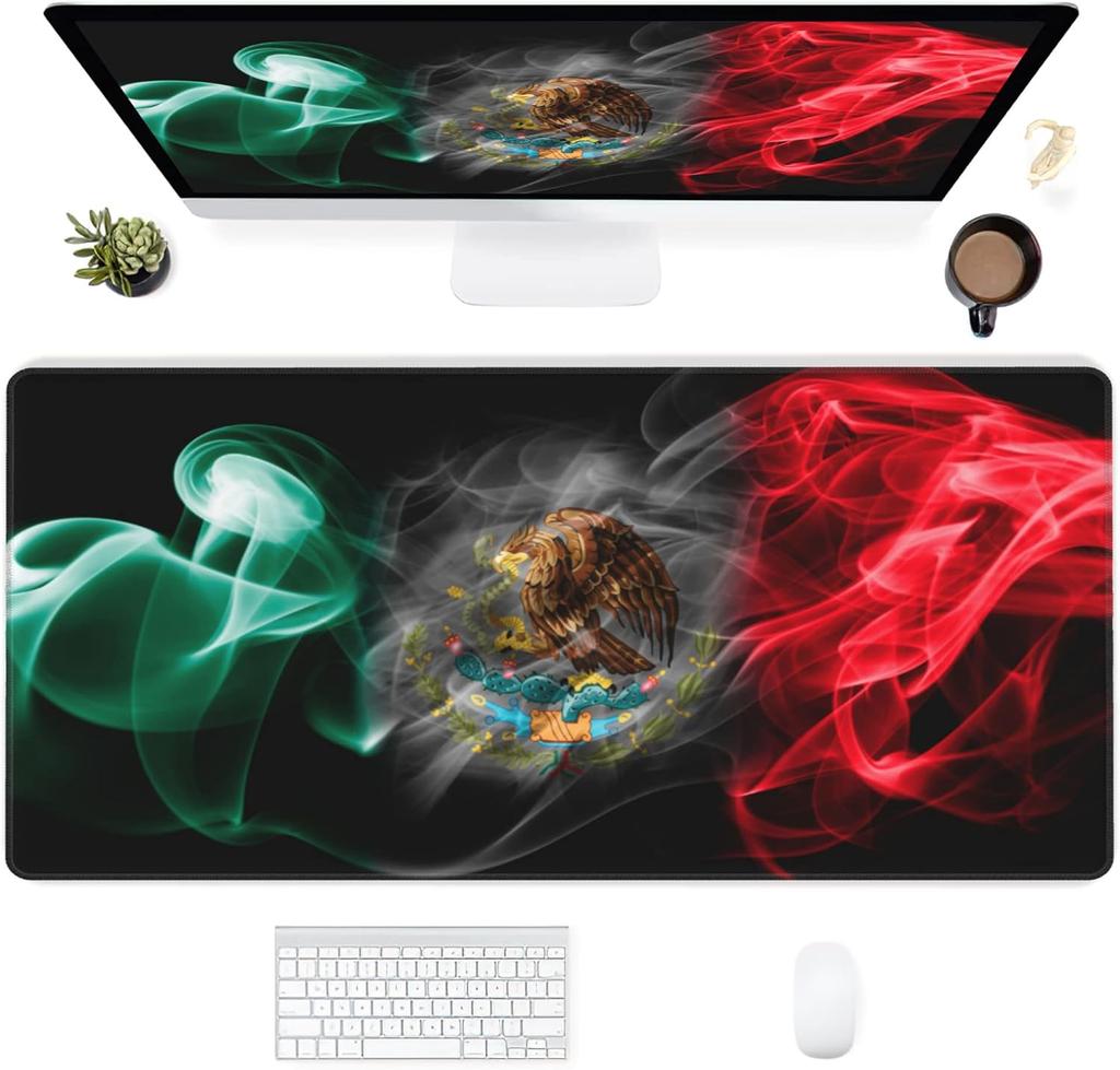 Desk Mat Black Extended Gaming Mouse Pad Office Work Game Computer Keyboard Mouse Mat Desk NonSlip Rubber Base Large Mousepad