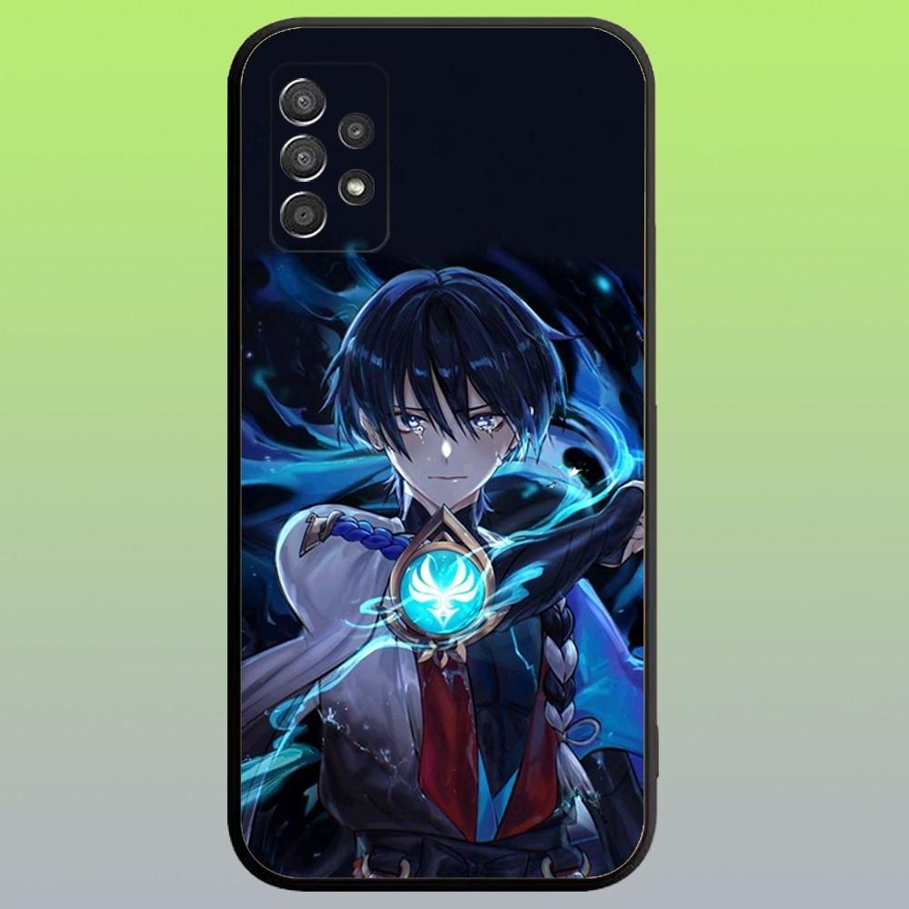 Чехол для телефона Scaramouche Genshin Impact для Samsung Galaxy A20, A21s, A22, A31, A32, A52, A53, A72, 73, A80, A91 Мягкий черный чехол