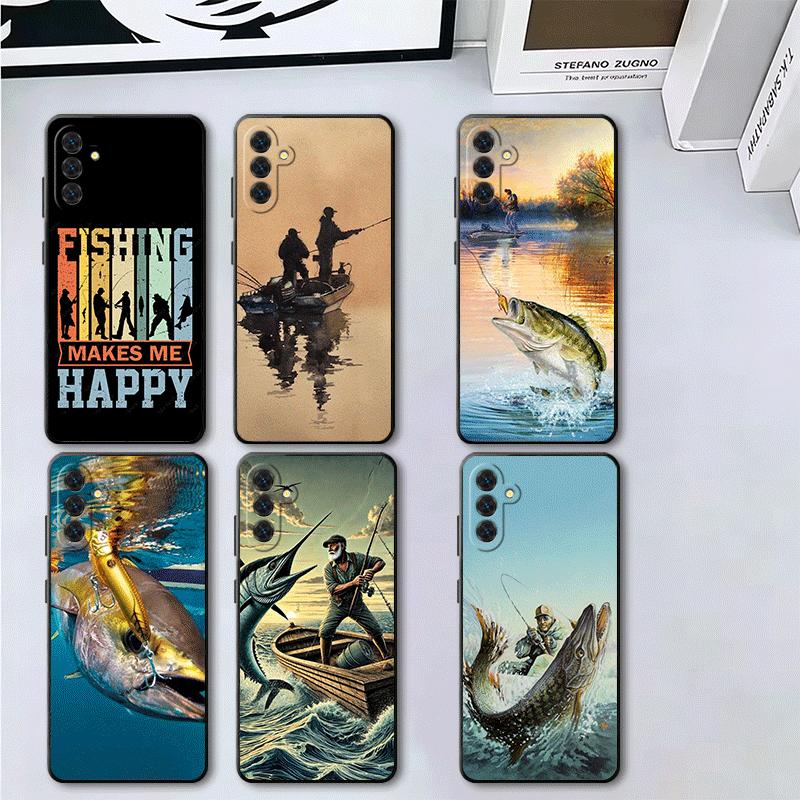 Hunting Fishing Man Soft Phone Case for Samsung A17 A37 A57 A16 A26 A36 A56 A15 A25 A35 A55 A14 A24 A34 A54 A13 A23 A33 A53 A52