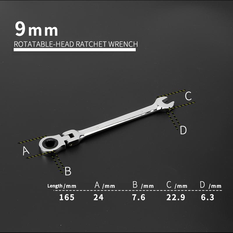 Многофункциональный набор ключей с трещоткой на 180 градусов, гибкие рожковые ключи для ремонта автомобилей, ручные инструменты, комбинированный гаечный ключ