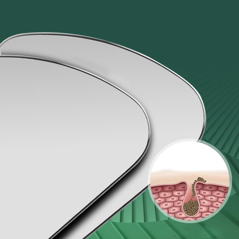 1 шт., скребок из нержавеющей стали для очищения волосяных фолликулов от черных точек, скребок Гуа Ша, массажер для ухода за кожей лица, массажер для лица