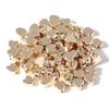 50 Pcs Electroplated CCB Metallic Peach Heart Beads for Jewelry DIY and Bracelet Spacers