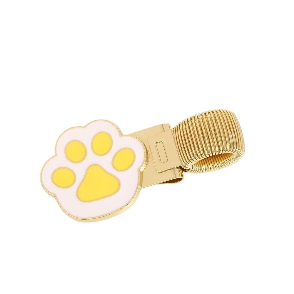 Securely Holds Cat Paw Pen Clip Durable Notebook Pen Holder Puppy Pen Clip with Spring  Student Use
