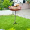 Bird Bath Metal Feeder,Spacious Stable Base Accessories Garden Yard Decoration for Outdoors