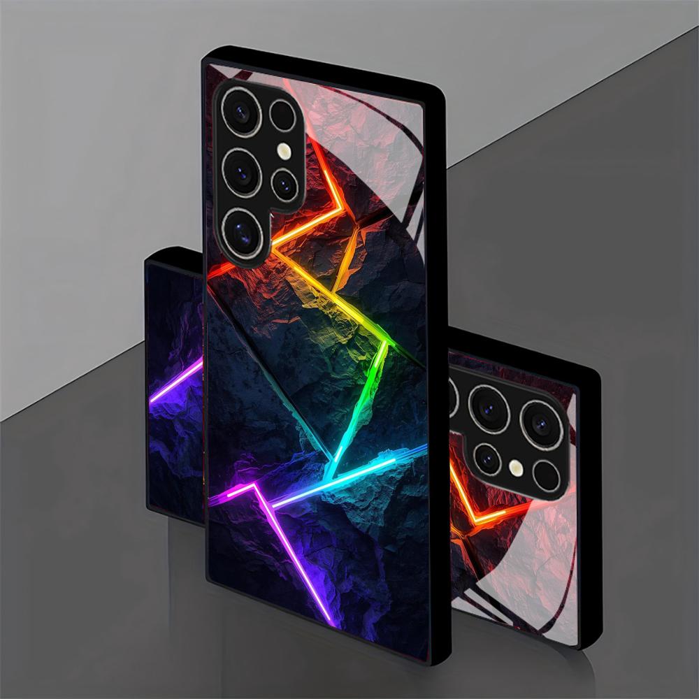 Крутой стеклянный чехол для телефона Samsung Galaxy S26 S25 S24 S22 S23 Ultra S21 S20 Plus 5G, нескользящий, полный чехол