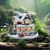 Christmas Fairy House Acrylic Yard Signs, Christmas Mini House Creative Decoration Plugs, Outdoor Courtyard Ornaments