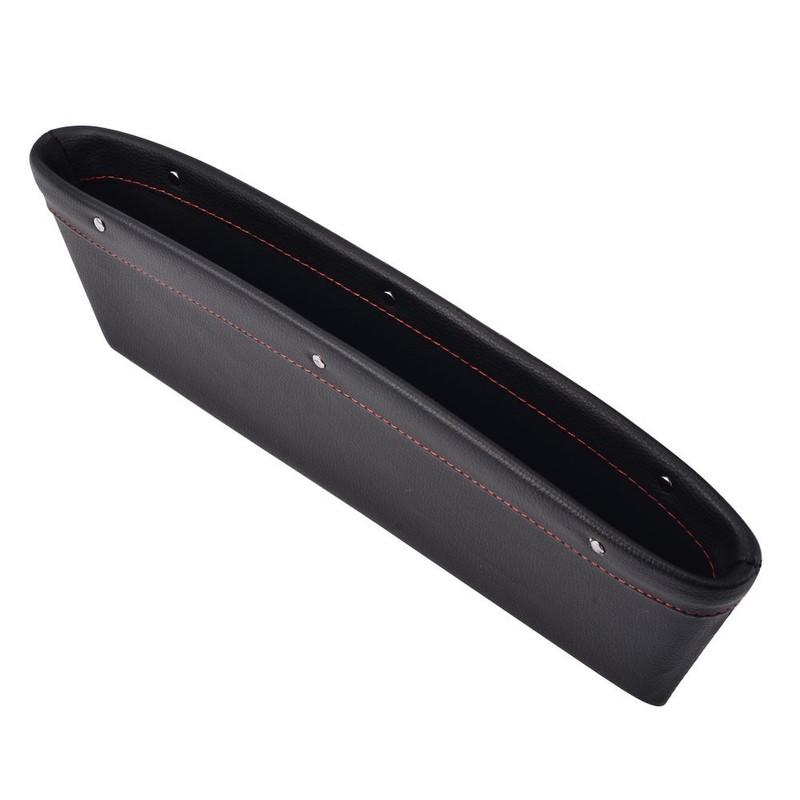 2x PU Leather Catch Catcher Box Caddy Car Seat Gap Slit Pocket Storage Organizer