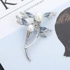 Retro Diamond-Encrusted Dragonfly Brooch Temperament Dripping Insect Brooch Niche Design Sense Pin Suit With Accessories