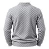 Men S Long Sleeve Half Zip Plaid Polo Shirt Casual Top