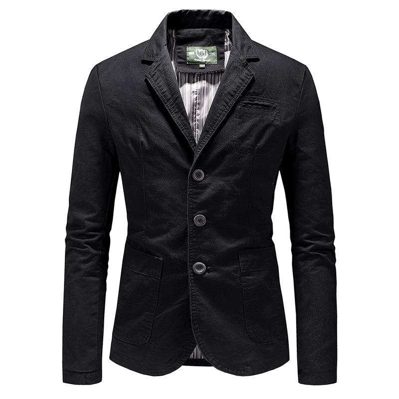 Business Casual Suit Men's Jacket Pure Cotton Top Casual