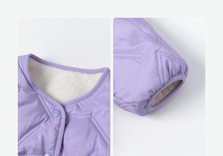 Girls' Loose and Warm Cotton Jacket - Winter Middle and Big Children's Wear Windproof Top